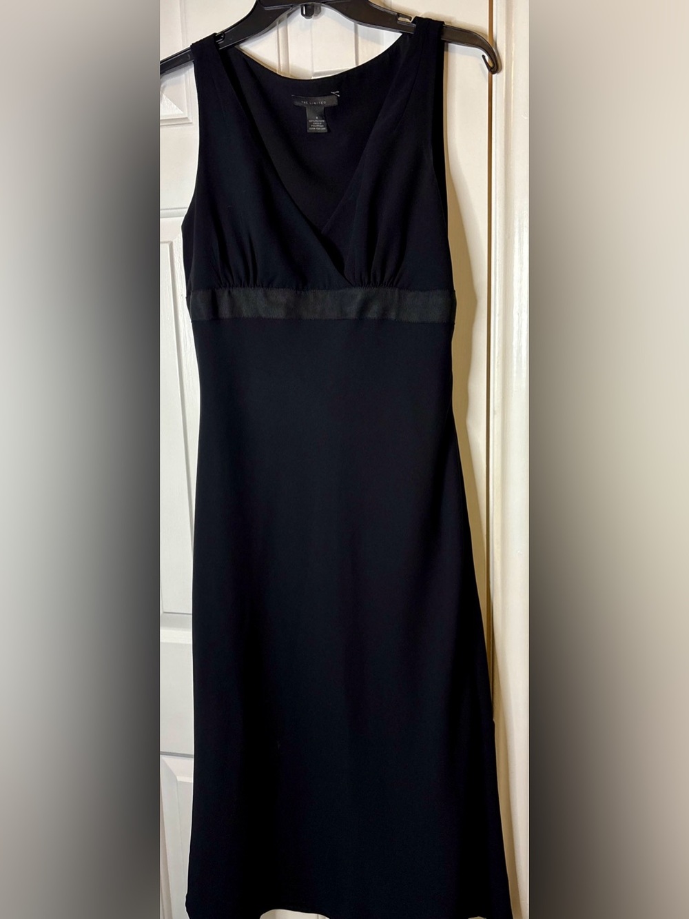 The Limited Black Strapless V-Neck Empire Waist Dress
